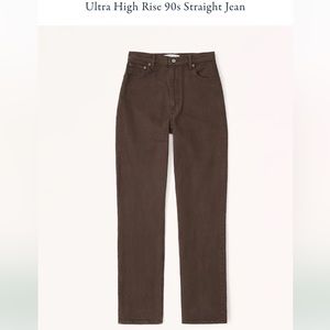 Abercrombie Ultra High Rise 90s Brown Jeans